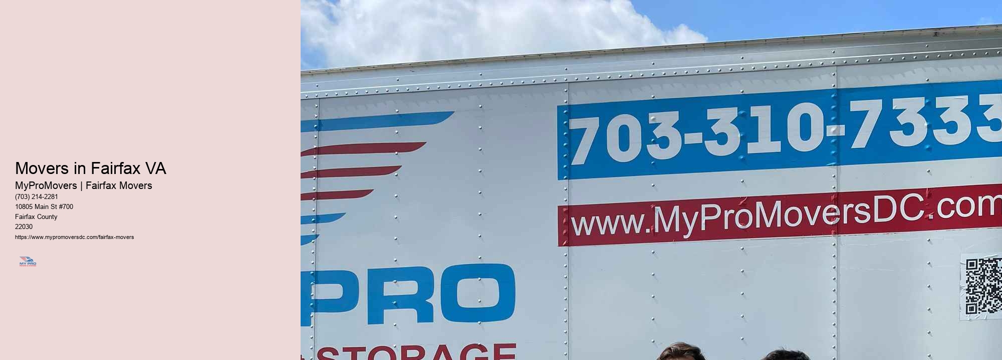 Movers in Fairfax VA